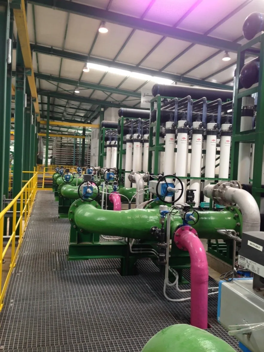 Charpente métallique en élévation sur le site Cadagua de Jorf Lasfar